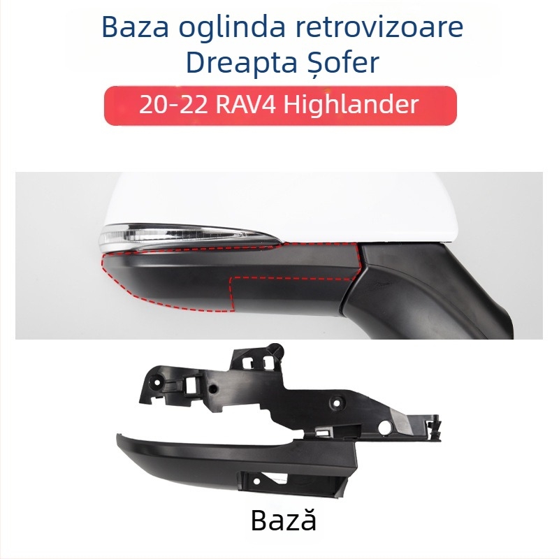 Carcasă oglindă retrovizoare cu semnalizare și ramă a lentilei pentru Toyota RAV4 2020-2022