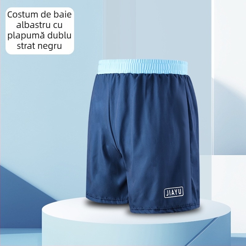 Șort de înot pentru bărbați – dublu strat, uscare rapidă, imprimeu, exterior poliester (86% fibre acrilice), căptușeală poliester (80% fibre acrilice)