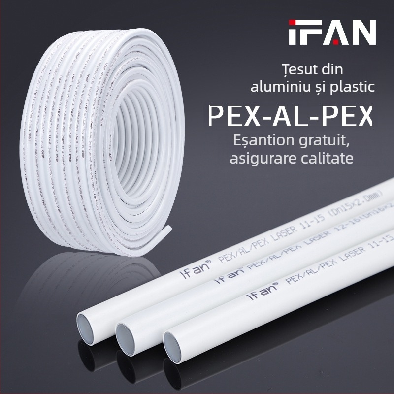 Țeavă PEX-AL-PEX, alumino-plastic pentru instalații casnice și încălzire prin pardoseală — temperatură de lucru 90°C — IFAN