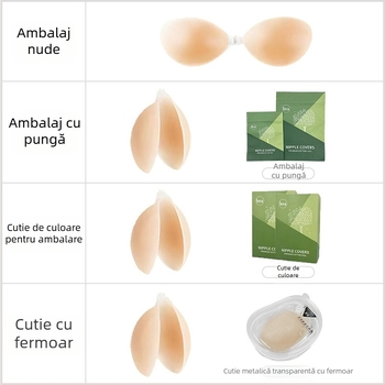 Insertii siliconice pentru sâni, push-up, fără bretele, sutien invizibil pentru ședință foto de nuntă, formă de picătură a mameloanelor, grosime obișnuită, stil sexy