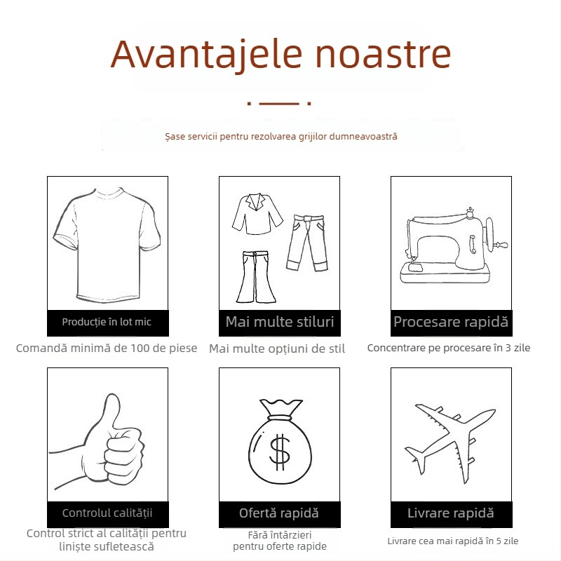 Prelucrare pentru îmbrăminte de exterior — turnkey OEM, probă în 3 zile, capacitate 3000 de bucăți/zi, țesătură tricot de lână