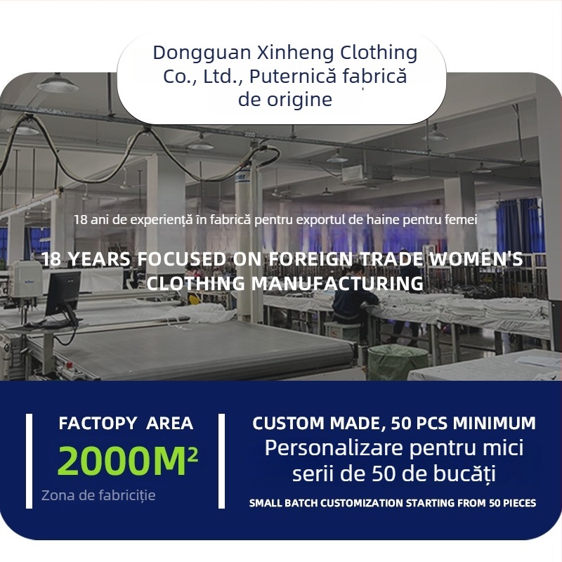 Cămașă de damă din țesut — Producție OEM și prelucrare de probă, ciclu de probă 3 zile, capacitate 2000 buc./zi, stil Europa-America, materiale principale: bumbac, poliester, in, dantelă