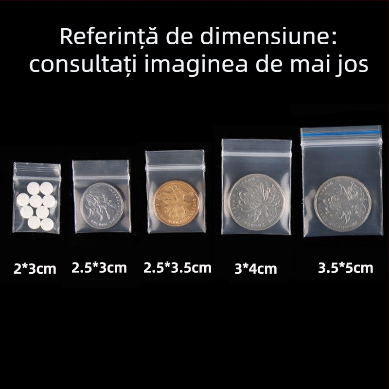 Pungă ziplock pentru bijuterii, material PE, lungime sigilare 0,5 cm, brand Hesheng, husă de depozitare bijuterii