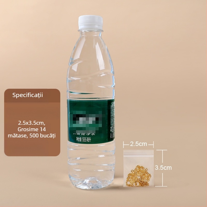 Pungă ziplock pentru bijuterii, material PE, lungime sigilare 0,5 cm, brand Hesheng, husă de depozitare bijuterii