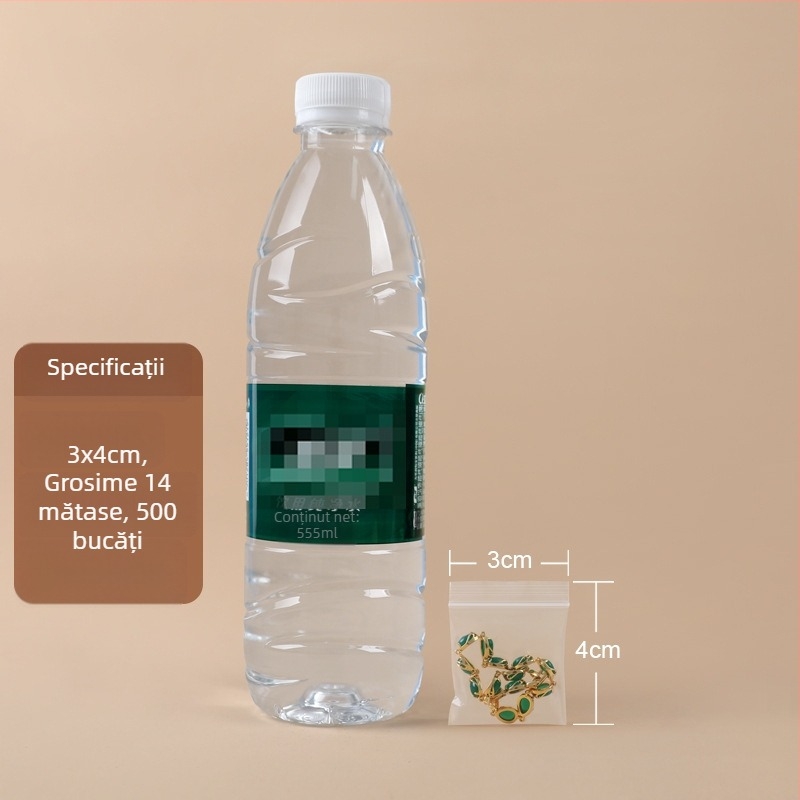 Pungă ziplock pentru bijuterii, material PE, lungime sigilare 0,5 cm, brand Hesheng, husă de depozitare bijuterii