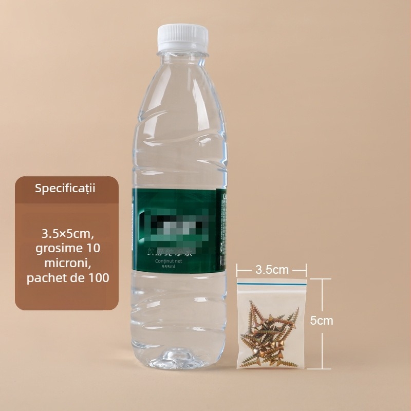 Pungă ziplock pentru bijuterii, material PE, lungime sigilare 0,5 cm, brand Hesheng, husă de depozitare bijuterii