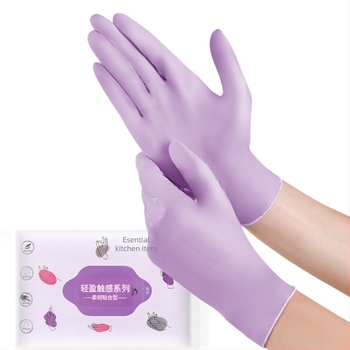 Mănuși din nitril, de unică folosință, groase, impermeabile, 100 bucăți, 60 g