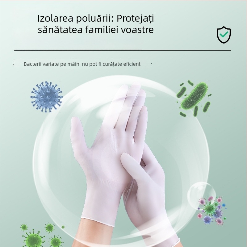 Mănuși din nitril, de unică folosință, groase, impermeabile, 100 bucăți, 60 g