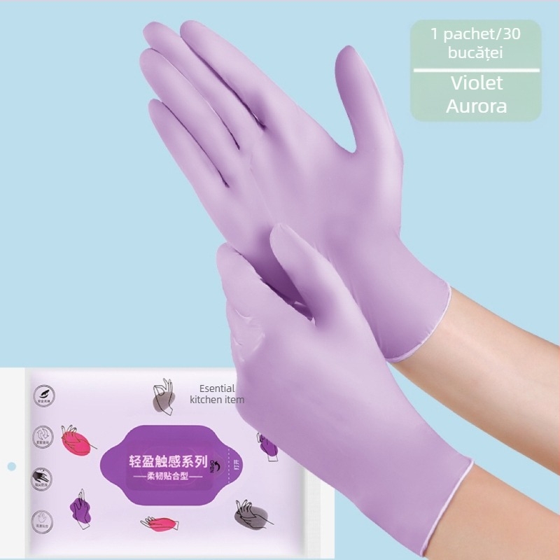 Mănuși din nitril, de unică folosință, groase, impermeabile, 100 bucăți, 60 g