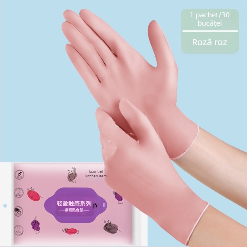 Mănuși din nitril, de unică folosință, groase, impermeabile, 100 bucăți, 60 g