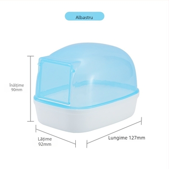 Accesoriu transparent pentru baie pentru hamster – utilizare dublă: baie/duș, din plastic, fără importuri
