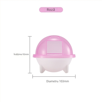 Accesoriu transparent pentru baie pentru hamster – utilizare dublă: baie/duș, din plastic, fără importuri