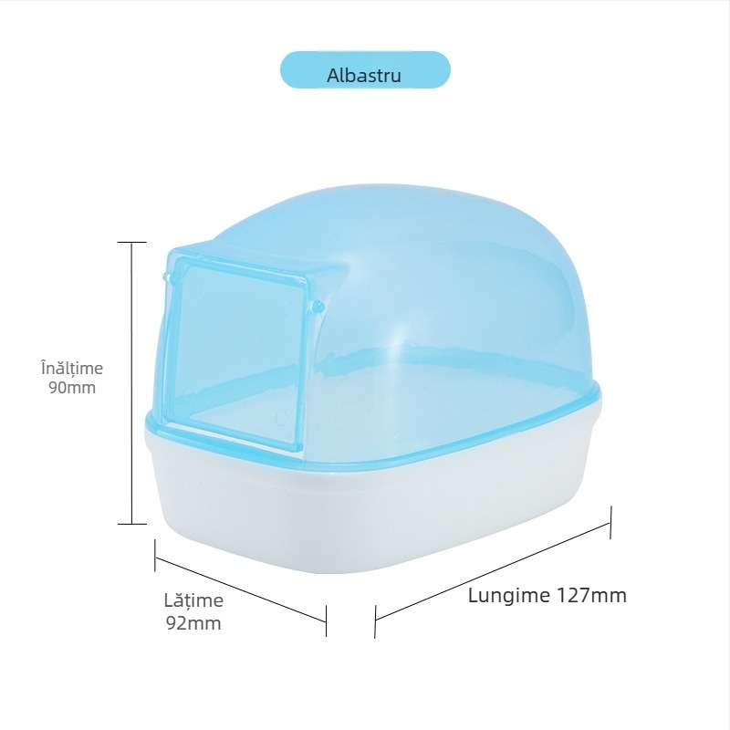 Accesoriu transparent pentru baie pentru hamster – utilizare dublă: baie/duș, din plastic, fără importuri