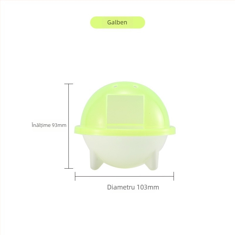 Accesoriu transparent pentru baie pentru hamster – utilizare dublă: baie/duș, din plastic, fără importuri