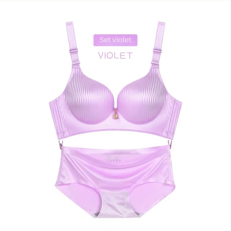 Sutien fără sârmă, cupă 3/4, burete de 8 cm, susținere adunătoare, bretele duble detașabile, material nylon