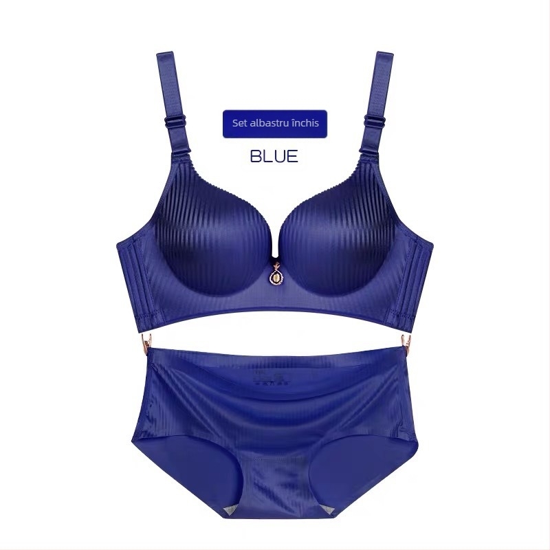 Sutien fără sârmă, cupă 3/4, burete de 8 cm, susținere adunătoare, bretele duble detașabile, material nylon