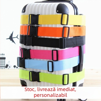Curea pentru bagaje Ha Xiang, stil minimalist și luxos, model cu dungi, material polipropilenă, respirabil