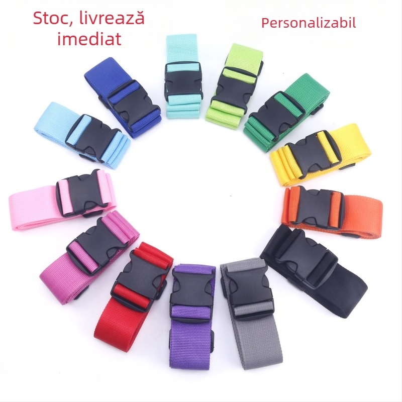 Curea pentru bagaje Ha Xiang, stil minimalist și luxos, model cu dungi, material polipropilenă, respirabil