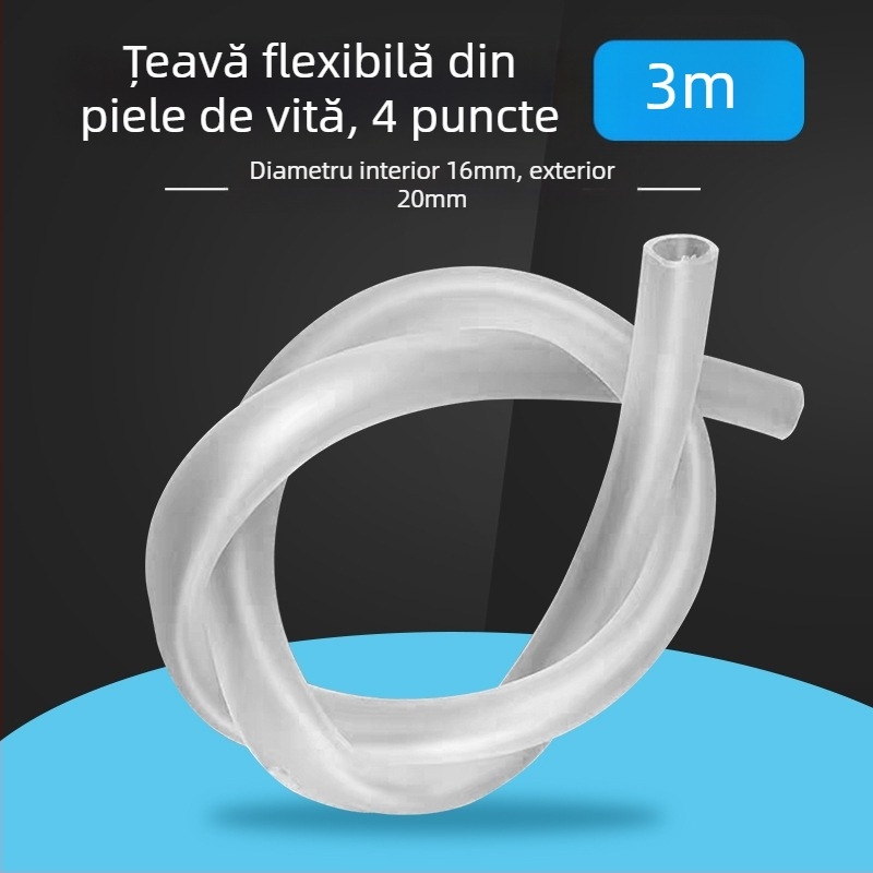 Johnson Aquarium Conductă din tendoane de vită pentru schimbul de apă în acvariu, furtun transparent pentru pompă submersibilă și aerare, 1 kg