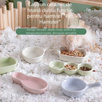 Castron ceramic pentru hamsteri, porțelan, brand Shuo ni, origine Chaozhou, Guangdong, cod Ph20250629