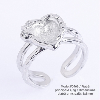 Bază reglabilă DIY pentru inel cu Moissanite circular, din cupru, placare electrolitică