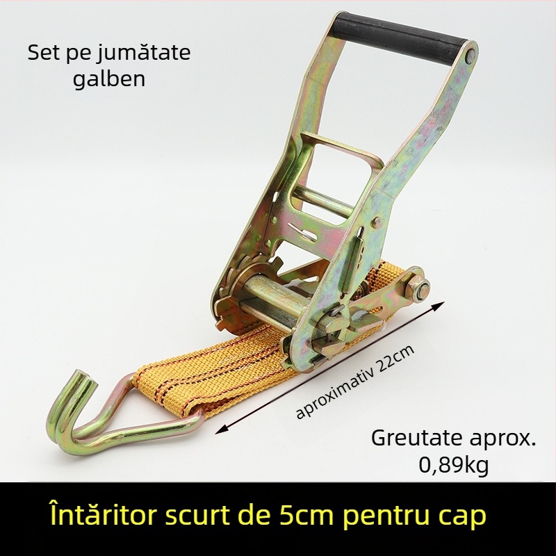 Bandă de prindere a mărfurilor cu cârlig și mecanism de tensionare pentru camioane și containere