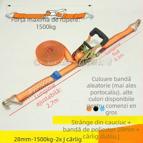 Întinzător pentru legarea mărfurilor – Model LVTDR-HH; Material: poliester de înaltă rezistență; Aplicație: legare și consolidare a mărfurilor