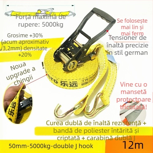 Întinzător pentru legarea mărfurilor – Model LVTDR-HH; Material: poliester de înaltă rezistență; Aplicație: legare și consolidare a mărfurilor