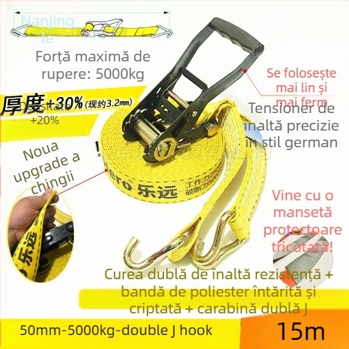 Întinzător pentru legarea mărfurilor – Model LVTDR-HH; Material: poliester de înaltă rezistență; Aplicație: legare și consolidare a mărfurilor