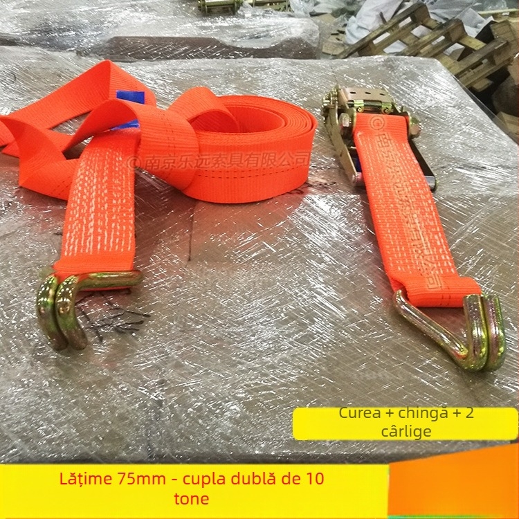 Întinzător pentru legarea mărfurilor – Model LVTDR-HH; Material: poliester de înaltă rezistență; Aplicație: legare și consolidare a mărfurilor