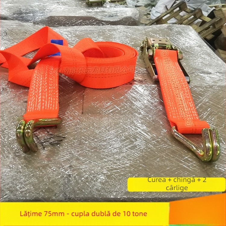 Întinzător pentru legarea mărfurilor – Model LVTDR-HH; Material: poliester de înaltă rezistență; Aplicație: legare și consolidare a mărfurilor