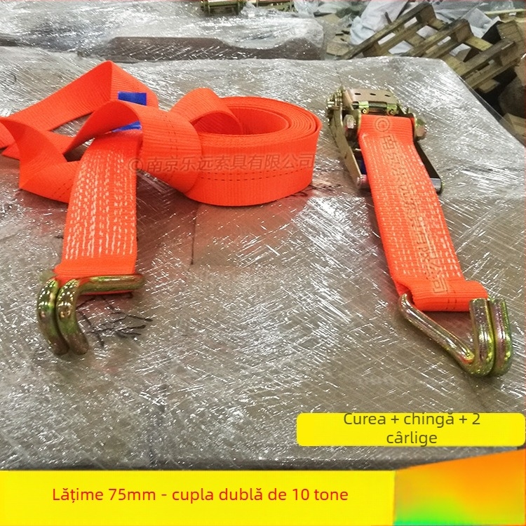 Întinzător pentru legarea mărfurilor – Model LVTDR-HH; Material: poliester de înaltă rezistență; Aplicație: legare și consolidare a mărfurilor
