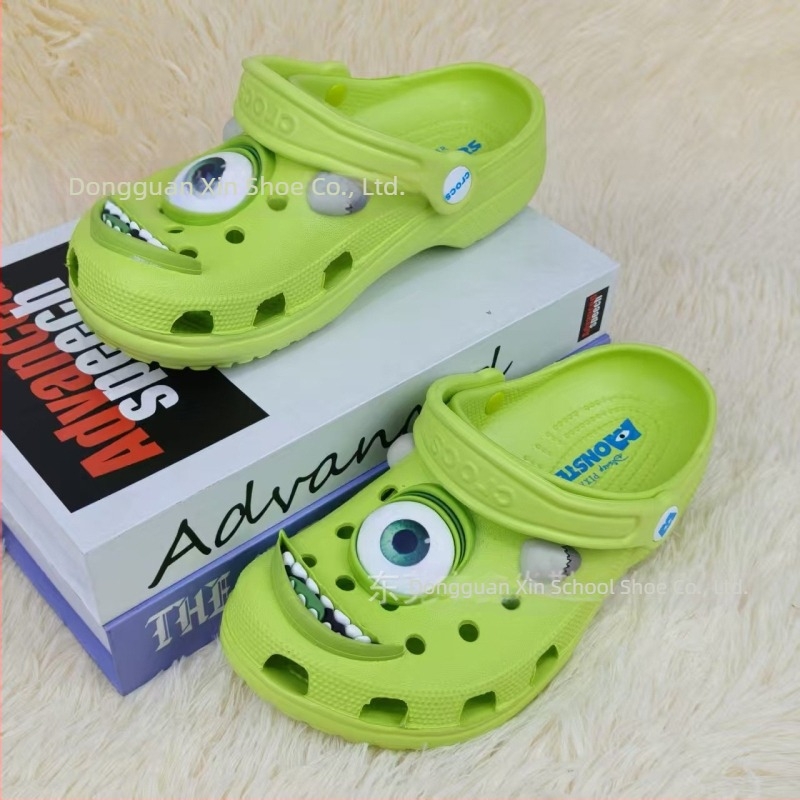 Pantofi copii cu găuri – EVA partea superioară și talpă EVA, antiderapant, respirabili, ușori, talpa 1–2 cm, vârf rotund, seria Monster Power-Big Eye