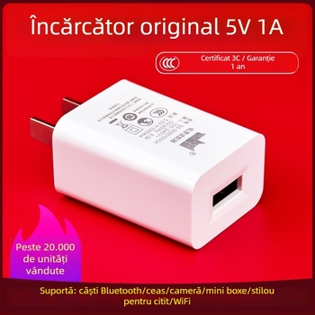 Cap de încărcare 5V1A – Încărcător universal pentru căști Bluetooth, cameră de supraveghere, stilou de citire, ceas inteligent (Ieșire 5W, QC 4.0)