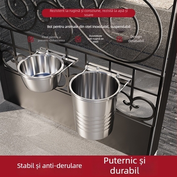 Vas suspendat pentru câini din oțel inoxidabil, cu alimentare automată – Yichen