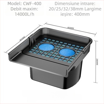 Ieșire pentru fântână de iaz cu cascadă — control programabil; pulverizare combinată; ABS plastic; greutate 3 kg