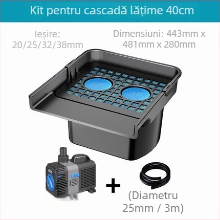 Ieșire pentru fântână de iaz cu cascadă — control programabil; pulverizare combinată; ABS plastic; greutate 3 kg