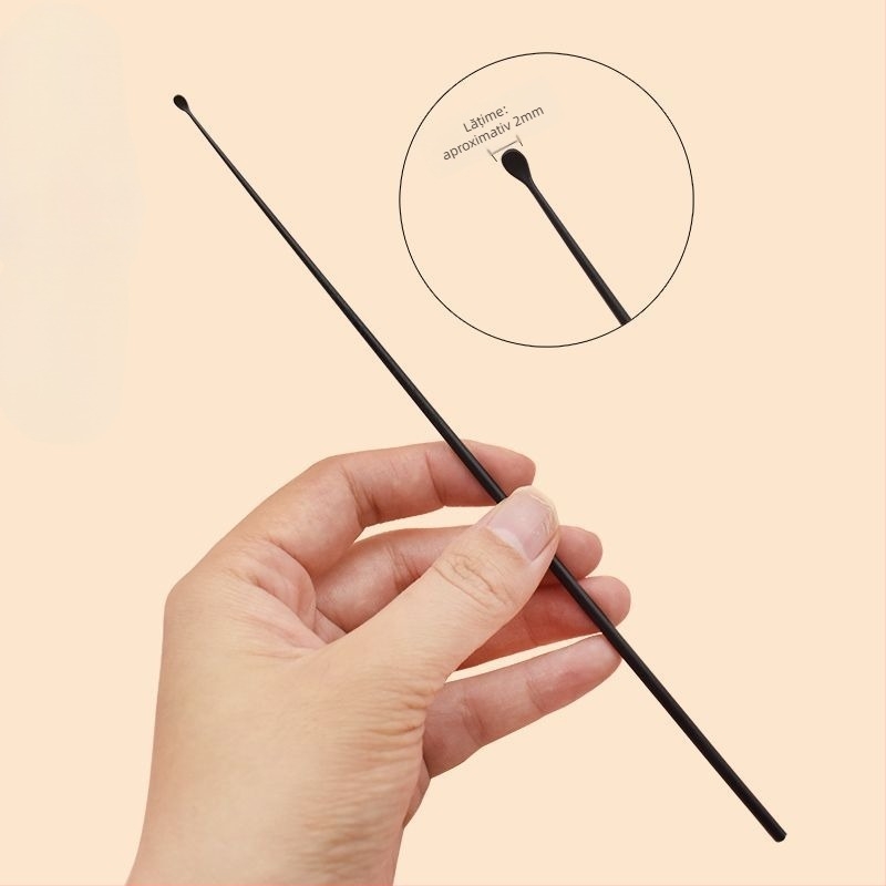 Instrument pentru curățarea urechilor cu linguriță din plastic, luminează în întuneric, mâner din plastic, design moale și elastic, curățare fără durere a canalului auditiv, model 98AjE0j+dAEYnMP/3UOMNdIEKCE=