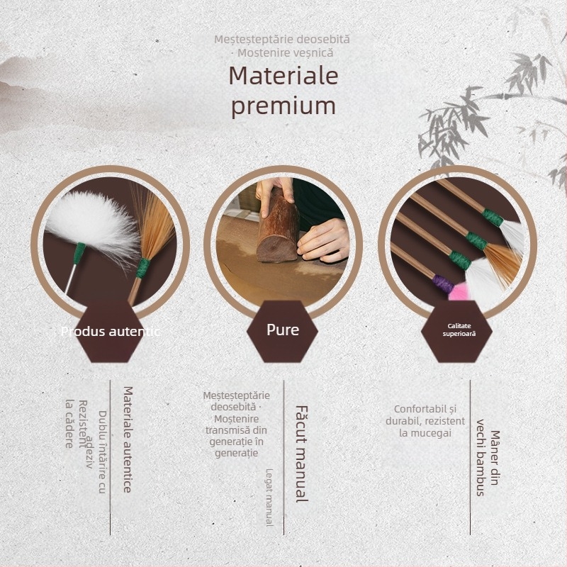 Lingură pentru urechi - fără iluminare - Haifu, oțel inoxidabil, bambus și lemn - pachet de 100 buc.