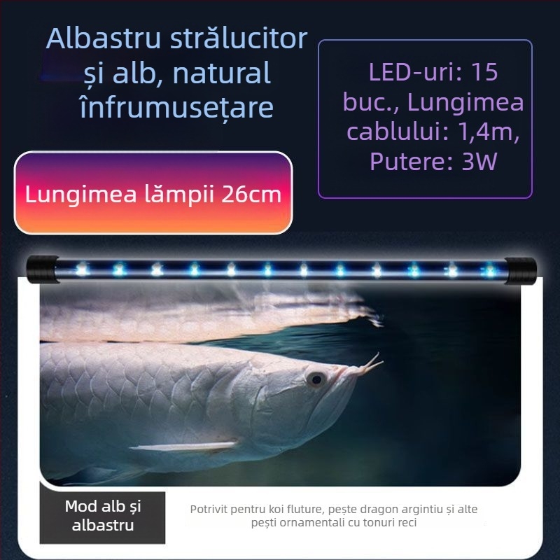 Lumina LED pentru acvariu – impermeabil subacvian, economisire a energiei, iluminare cu înaltă luminozitate, iluminare ambientală