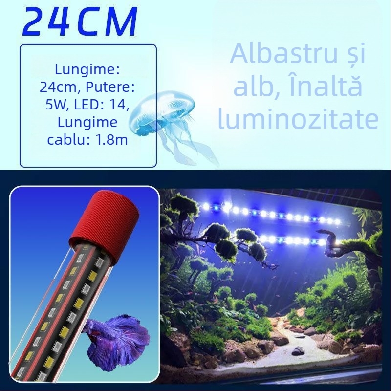 Lumina LED pentru acvariu – impermeabil subacvian, economisire a energiei, iluminare cu înaltă luminozitate, iluminare ambientală