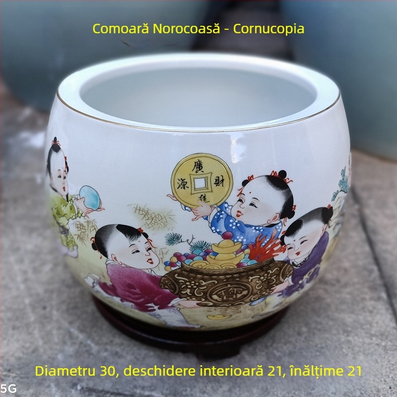 Cornucopie ornament pentru sufragerie și intrare, acvariu și ghivece hidroponice, decor Feng Shui noroc; Material: plastic, rășină; Categorie: Altă; Stil: Altul