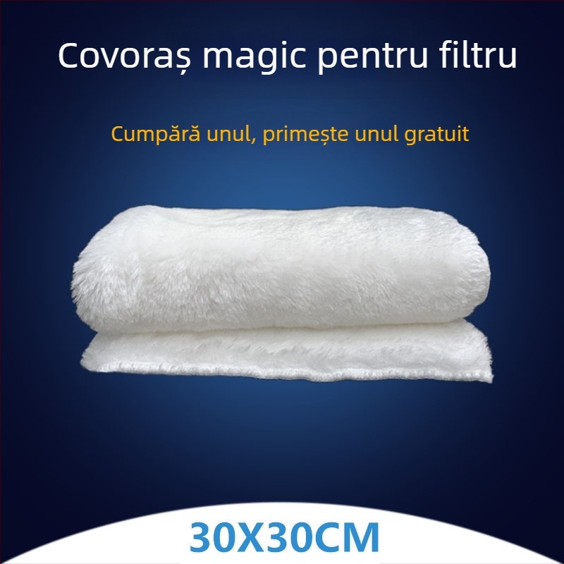 Covor filtrant pentru acvariu Duo Fish — material filtrant, separare uscat/umed