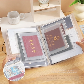 Organizator de documente din PVC de la Lukai – impermeabil și anti-praf, pentru documente importante: certificat de naștere, act de proprietate, registru de gospodărie