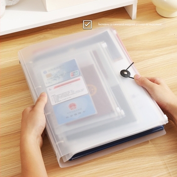 Organizator de documente din PVC de la Lukai – impermeabil și anti-praf, pentru documente importante: certificat de naștere, act de proprietate, registru de gospodărie