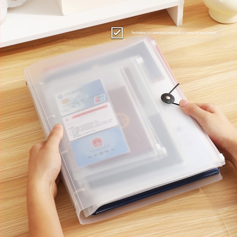 Organizator de documente din PVC de la Lukai – impermeabil și anti-praf, pentru documente importante: certificat de naștere, act de proprietate, registru de gospodărie