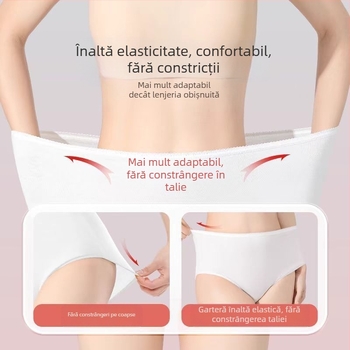 Chiloți de unică folosință pentru femei, talie înaltă, după naștere, 90–95% bumbac, căptușeală din bumbac