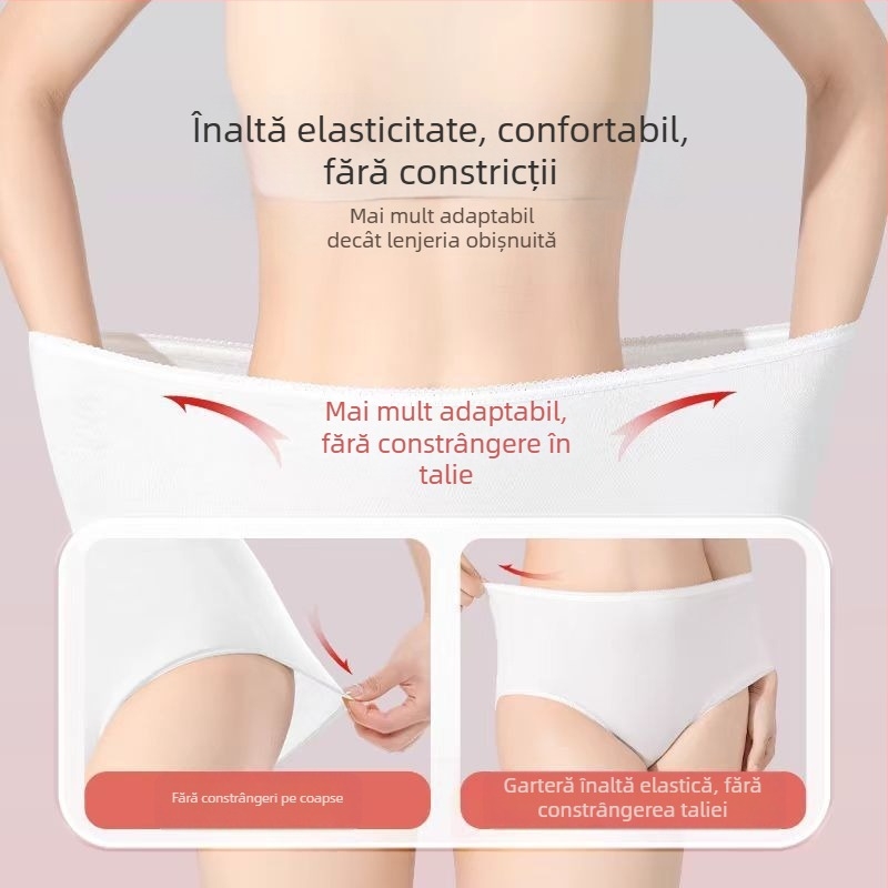 Chiloți de unică folosință pentru femei, talie înaltă, după naștere, 90–95% bumbac, căptușeală din bumbac