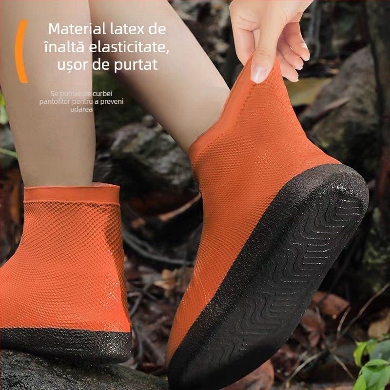 Rainyisi Capace Pentru Pantofi — Impermeabile, Antiderapante, Îngroșate și Rezistente la Uzură, Stil Minimalist, Cauciuc Natural