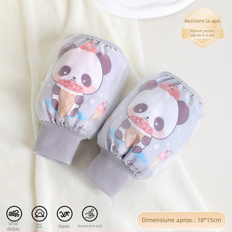 Manșon de scris pentru copii, unisex, model desen animat, dublu strat impermeabil și anti-murdărire, Ruiya acoperire, Toamnă 2025